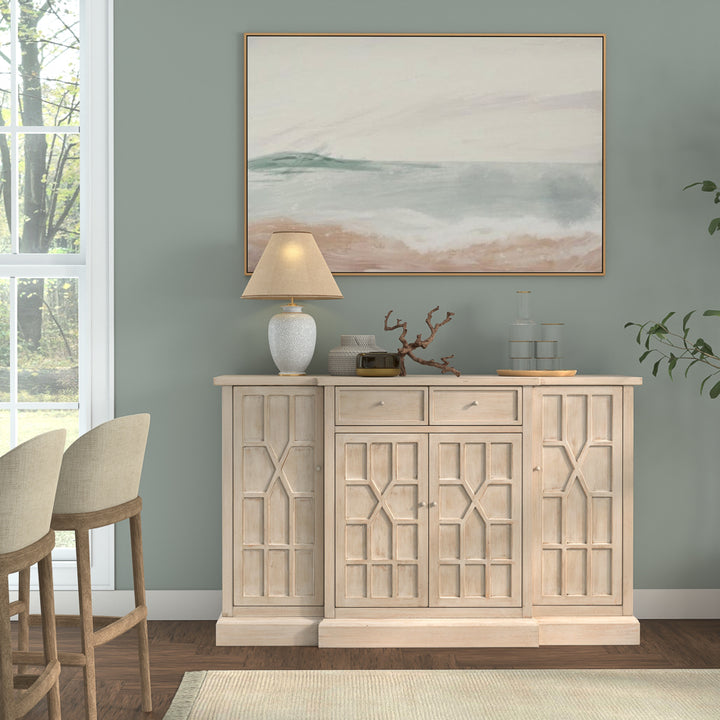 American Home Furniture | Sarreid - Isla Small Sideboard - Stone Grey