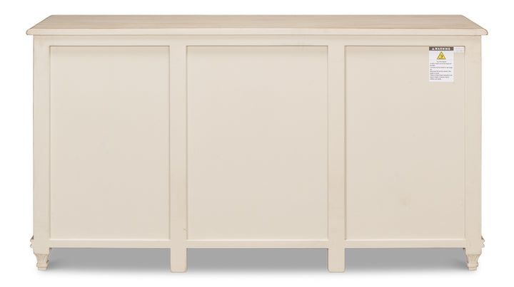 American Home Furniture | Sarreid - Ribbon Three Door Sideboard - Stone Grey 