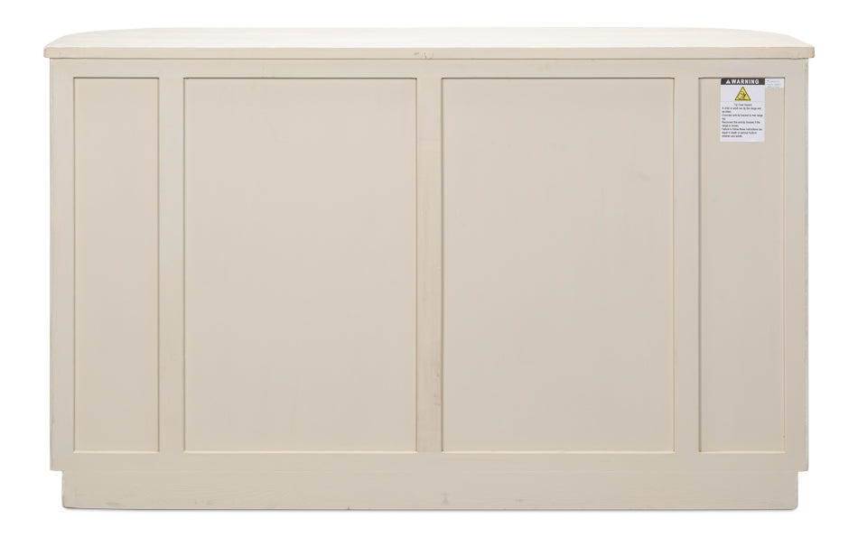 American Home Furniture | Sarreid - Halle Entrance Demilune - Antique White