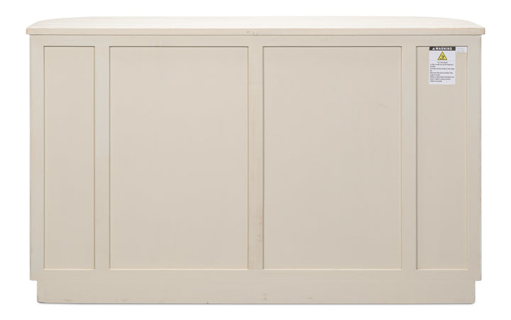 American Home Furniture | Sarreid - Halle Entrance Demilune - Antique White