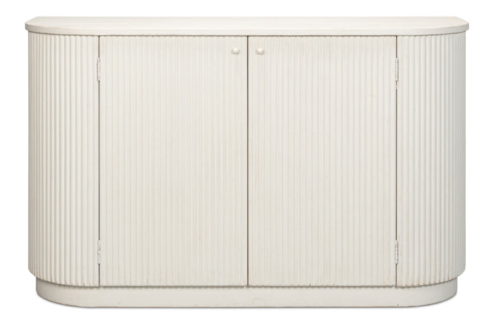 American Home Furniture | Sarreid - Halle Entrance Demilune - Antique White