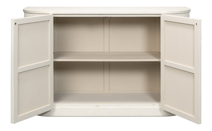 American Home Furniture | Sarreid - Halle Entrance Demilune - Antique White