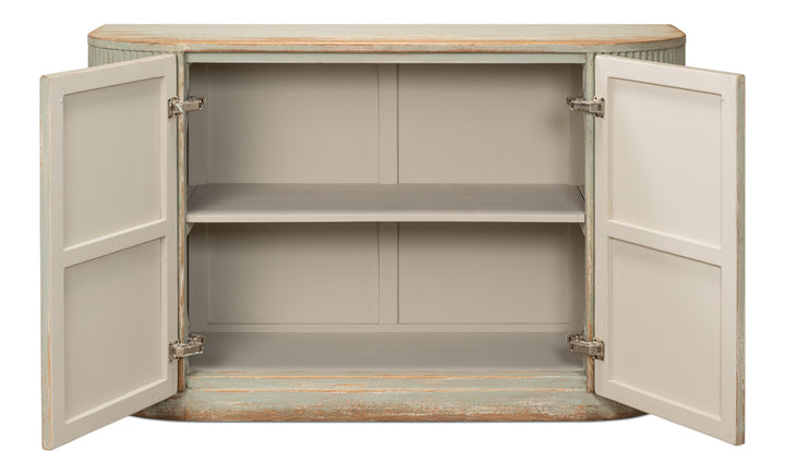 American Home Furniture | Sarreid - Halle Entrance Demilune - Sage