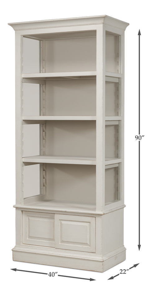 American Home Furniture | Sarreid - Zoey Bookcase - Antique White