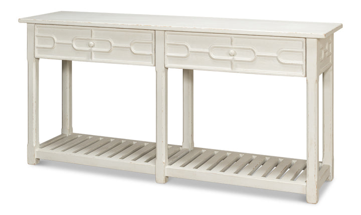 American Home Furniture | Sarreid - Isla Console Table - Antique White