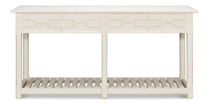 American Home Furniture | Sarreid - Isla Console Table - Antique White