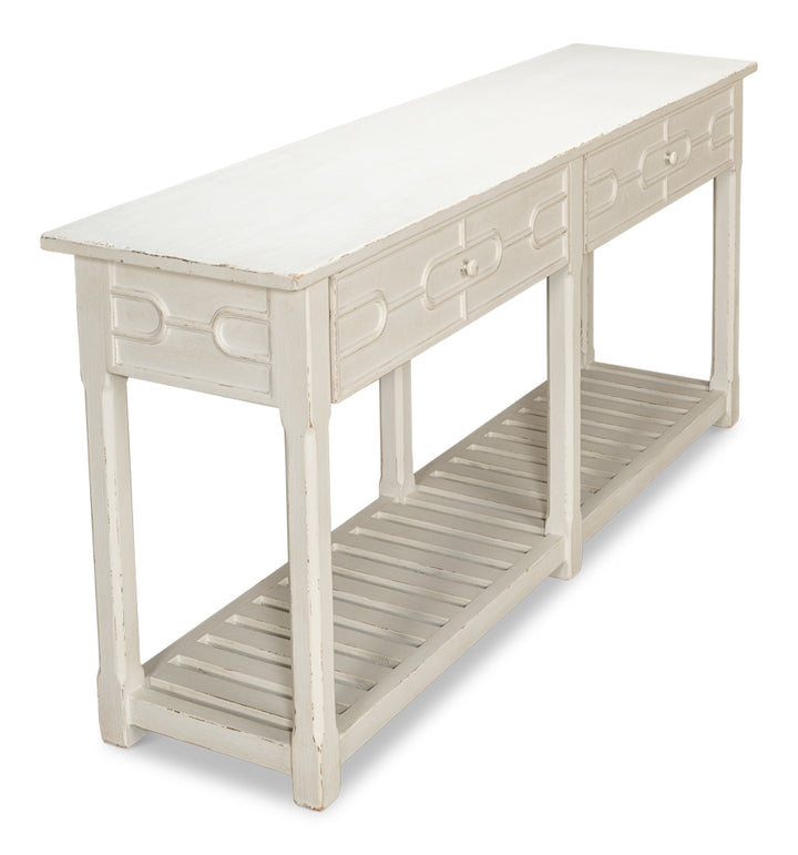 American Home Furniture | Sarreid - Isla Console Table - Antique White