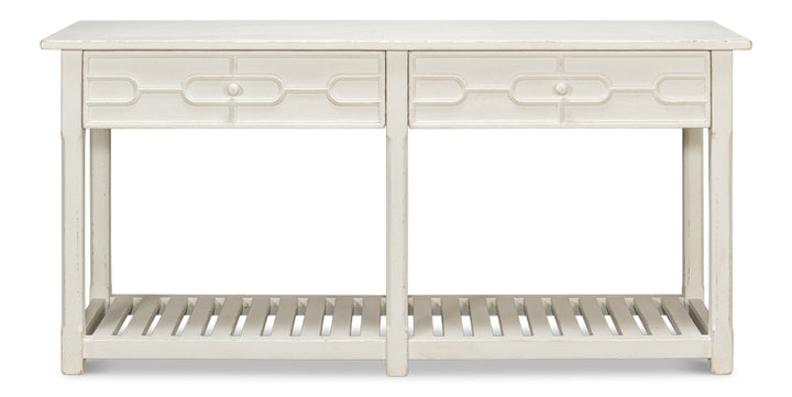 American Home Furniture | Sarreid - Isla Console Table - Antique White