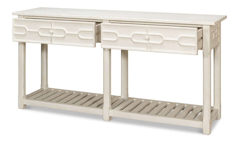 American Home Furniture | Sarreid - Isla Console Table - Antique White