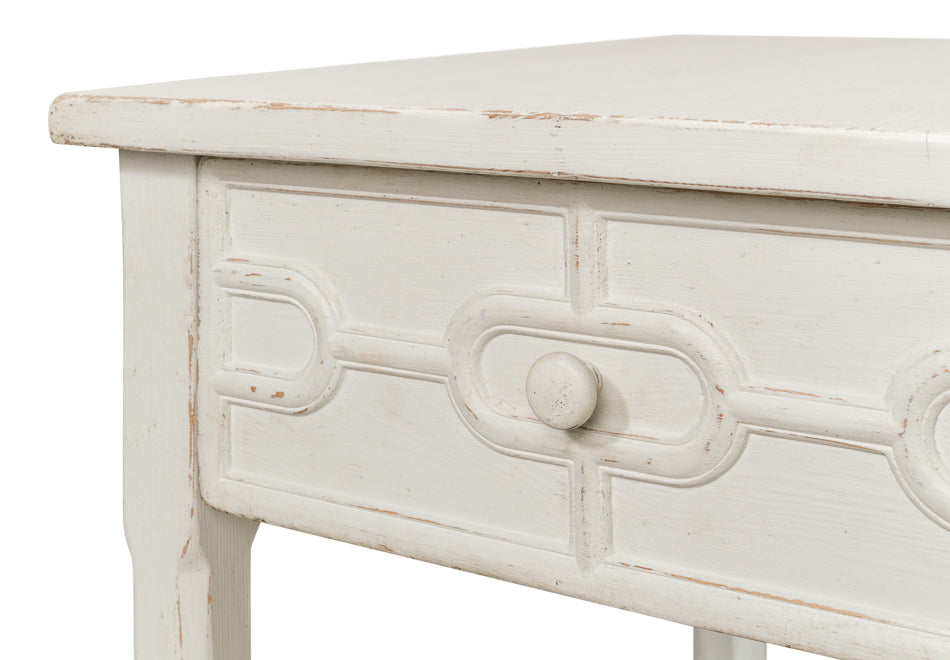 American Home Furniture | Sarreid - Isla Side Table - Antique White