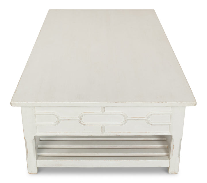 American Home Furniture | Sarreid - Isla Coffee Table - Antique White