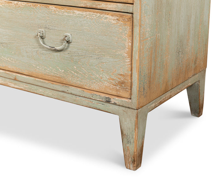 American Home Furniture | Sarreid - Willow 10 Drawer Commode - Sage