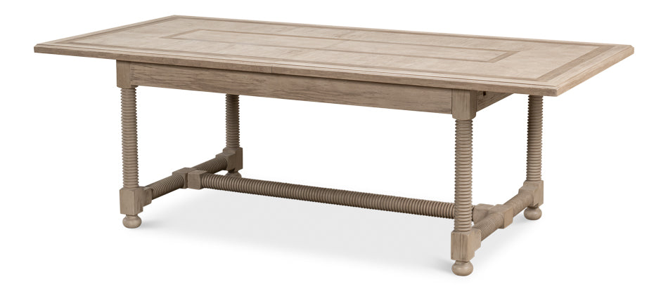 American Home Furniture | Sarreid - Jurow Equestrian Dining Table - Barn Grey