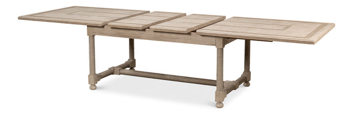 American Home Furniture | Sarreid - Jurow Equestrian Dining Table - Barn Grey