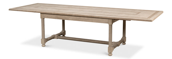 American Home Furniture | Sarreid - Jurow Equestrian Dining Table - Barn Grey