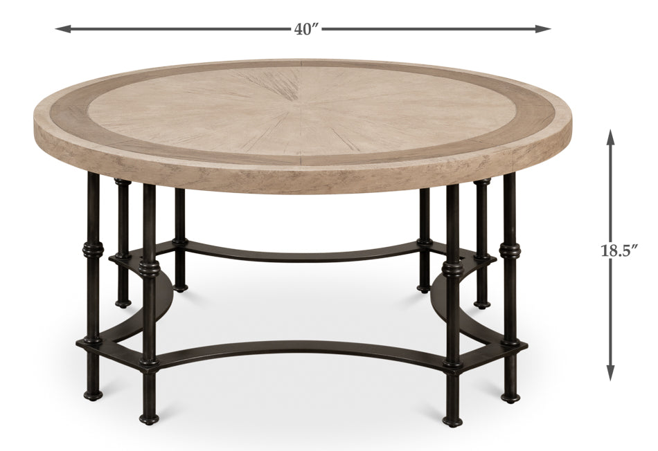 American Home Furniture | Sarreid - Chisholm Equestrian Cocktail Table - Grey