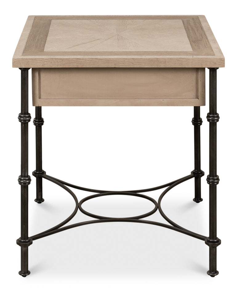 American Home Furniture | Sarreid - Chisholm Equestrian Side Table Barn Grey