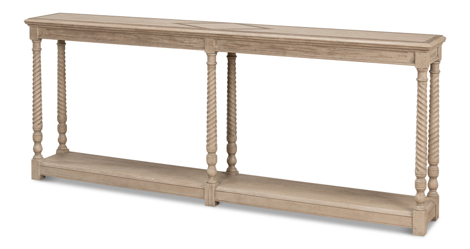 American Home Furniture | Sarreid - Sierra Equestrian Console Table Barn Gry