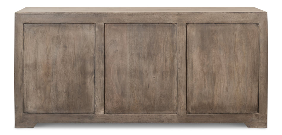 American Home Furniture | Sarreid - Olivier Three Door Mirrored Sideboard