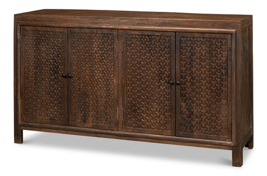 Sarreid Battle Chainmail 4 Door Sideboard SIDEBOARDS + CREDENZAS