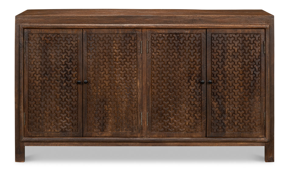 American Home Furniture | Sarreid - Battle Chainmail 4 Door Sideboard