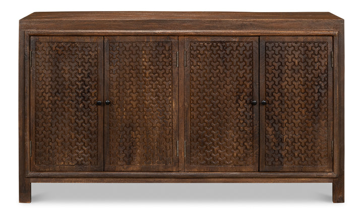 American Home Furniture | Sarreid - Battle Chainmail 4 Door Sideboard