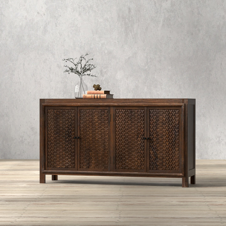 American Home Furniture | Sarreid - Battle Chainmail 4 Door Sideboard