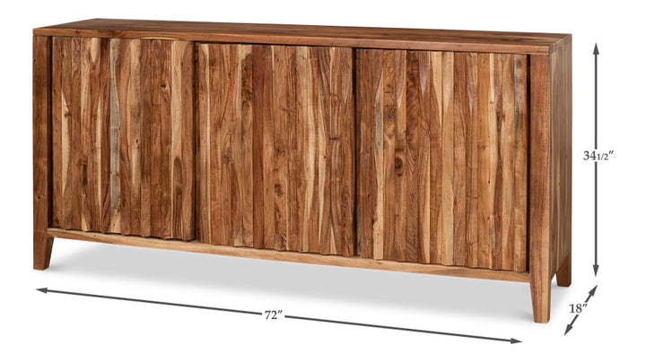 American Home Furniture | Sarreid - Facet Three Door Sideboard