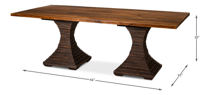 American Home Furniture | Sarreid - Aesthetic Pedestal Dining Table