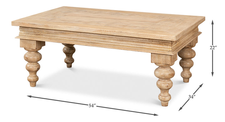 American Home Furniture | Sarreid - Josephine Parquet Coffee Table