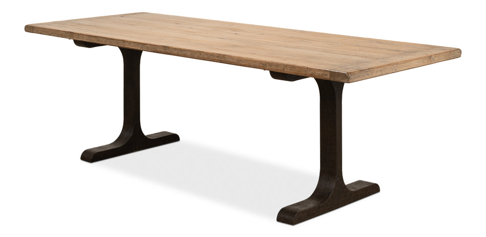 American Home Furniture | Sarreid - Decan Dining Table W/Iron Base