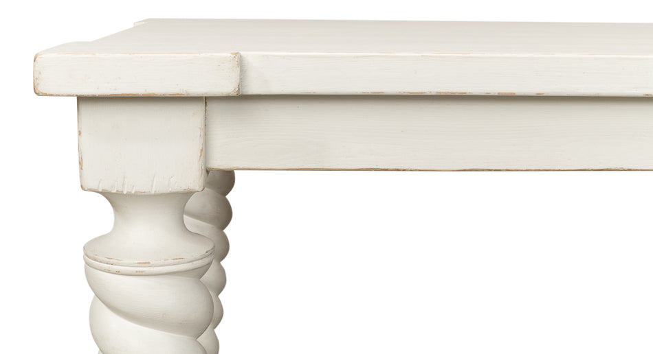 American Home Furniture | Sarreid - Teagan Dining Table - Antique White