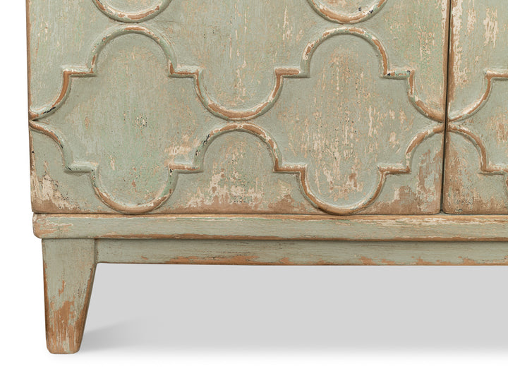 American Home Furniture | Sarreid - Cole Carved Sideboard - Sage