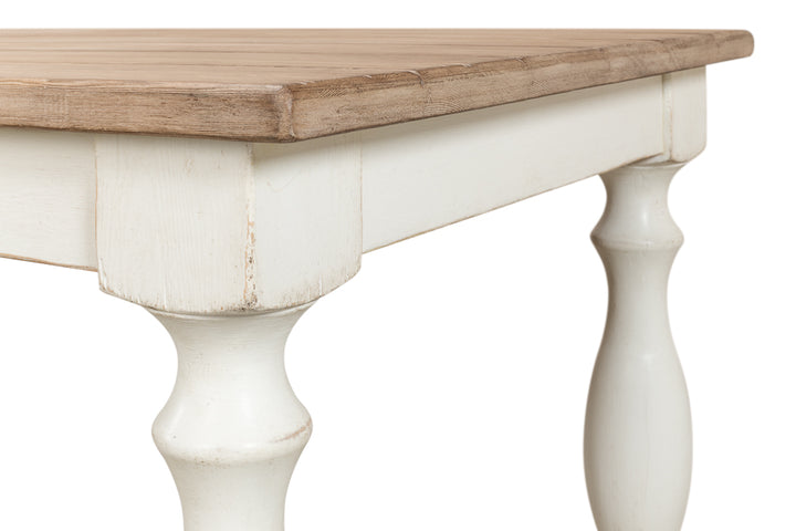 American Home Furniture | Sarreid - Brie Dining Table - Ant.White/Natural Top