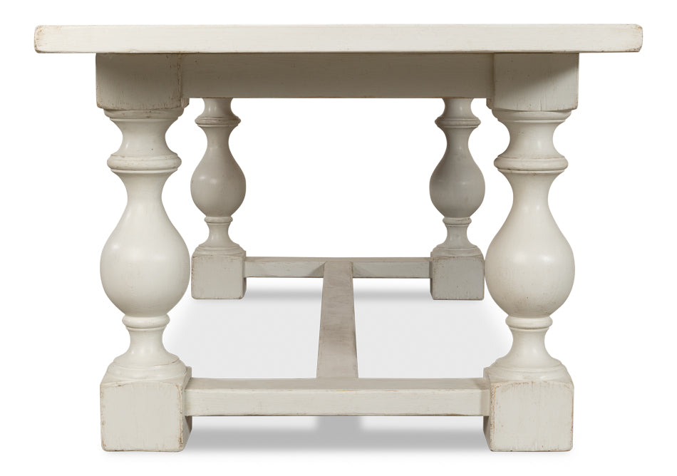 American Home Furniture | Sarreid - Owen Dining Table - Antique White