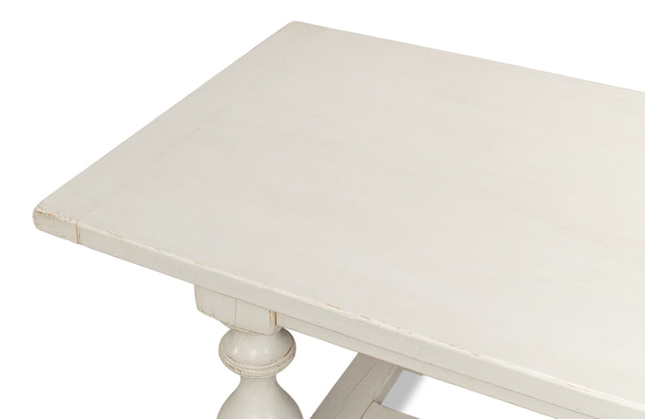 American Home Furniture | Sarreid - Owen Dining Table - Antique White