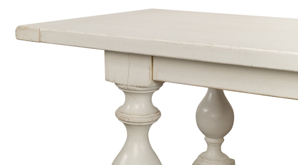 American Home Furniture | Sarreid - Owen Dining Table - Antique White