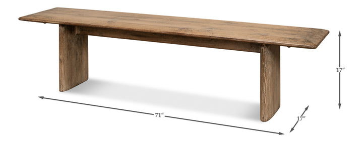 American Home Furniture | Sarreid - Andre Bench - Natural