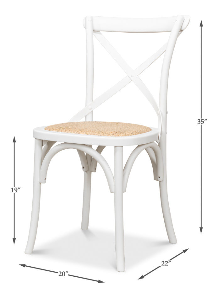 American Home Furniture | Sarreid - Tuileries Side Chair - White - Set of 2