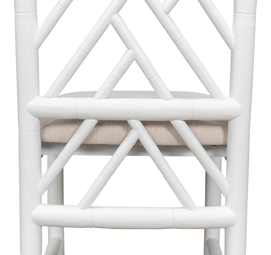 American Home Furniture | Sarreid - Brighton Bamboo Side Chair - White - Set of 2