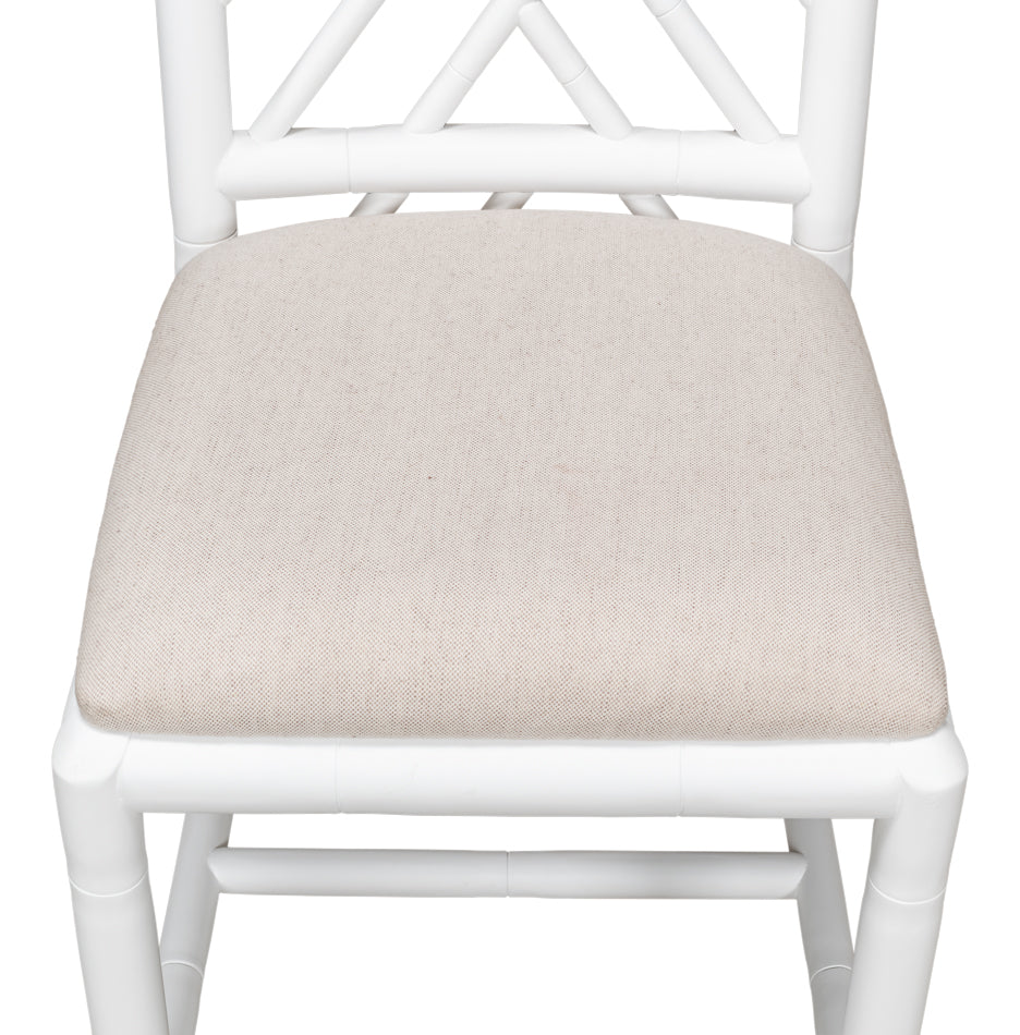 American Home Furniture | Sarreid - Brighton Bamboo Side Chair - White - Set of 2