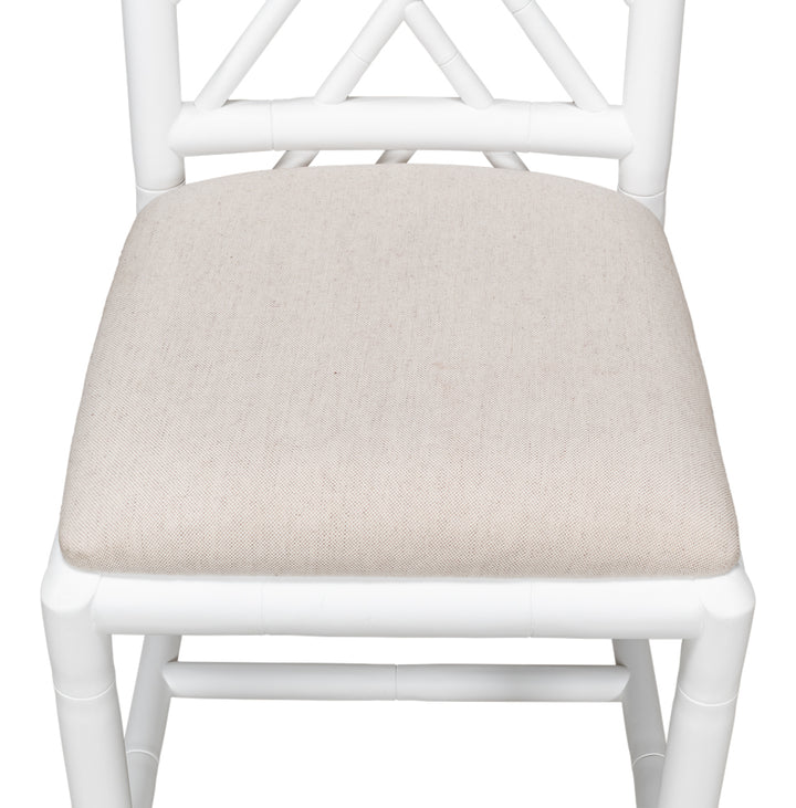 American Home Furniture | Sarreid - Brighton Bamboo Side Chair - White - Set of 2