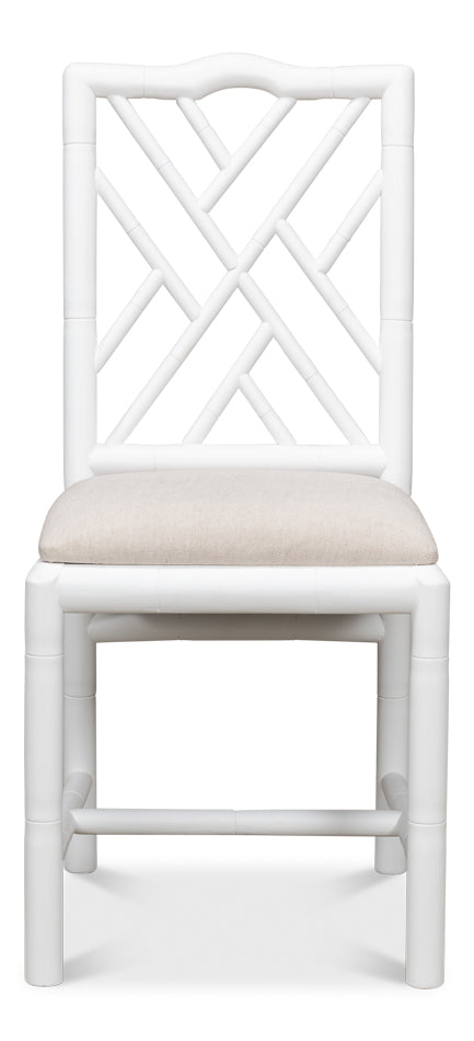 American Home Furniture | Sarreid - Brighton Bamboo Side Chair - White - Set of 2