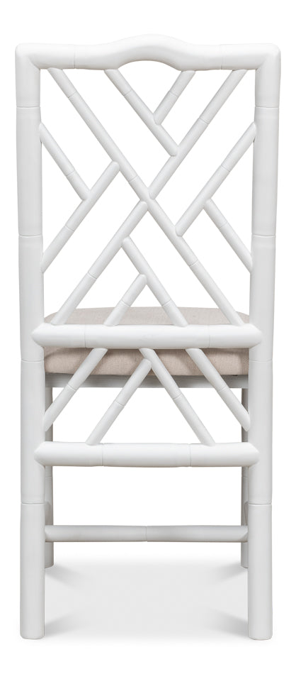 American Home Furniture | Sarreid - Brighton Bamboo Side Chair - White - Set of 2