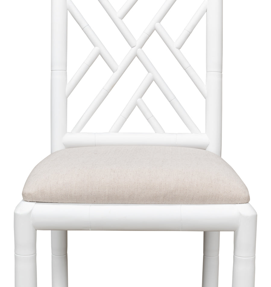 American Home Furniture | Sarreid - Brighton Bamboo Side Chair - White - Set of 2