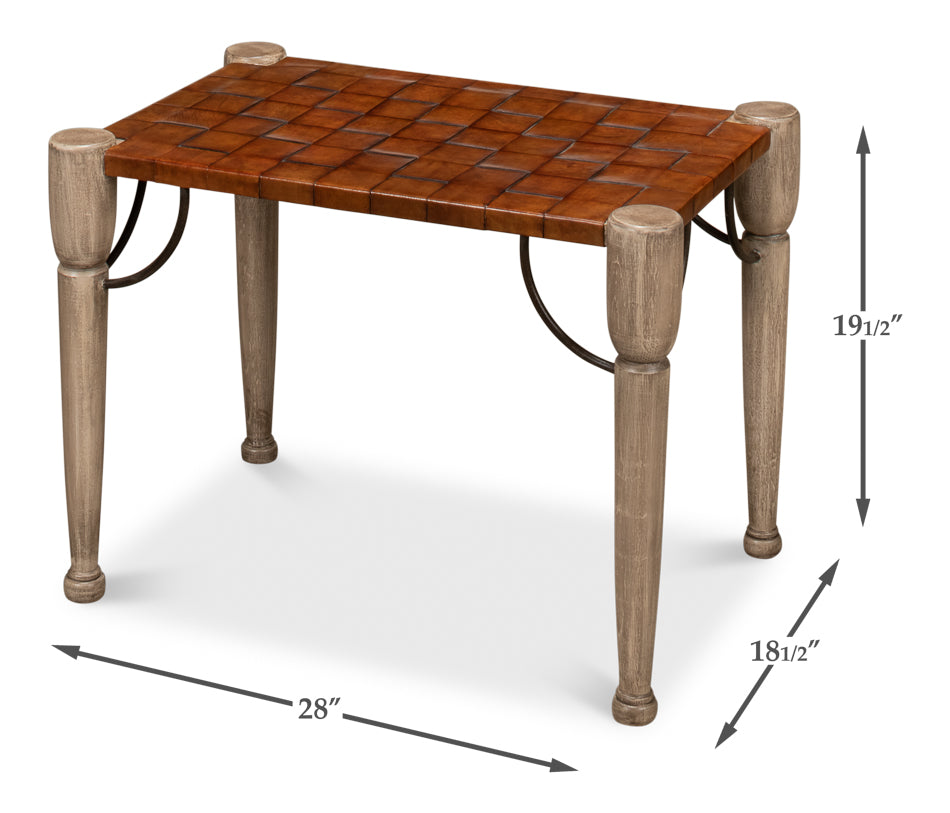 American Home Furniture | Sarreid - Decota Vineyards One Seater Bench