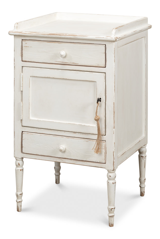 American Home Furniture | Sarreid - Rose Side Table - Left - White