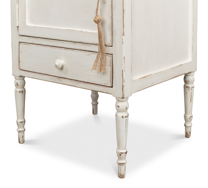 American Home Furniture | Sarreid - Rose Side Table - Left - White