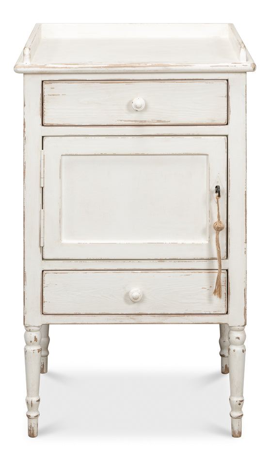 American Home Furniture | Sarreid - Rose Side Table - Left - White