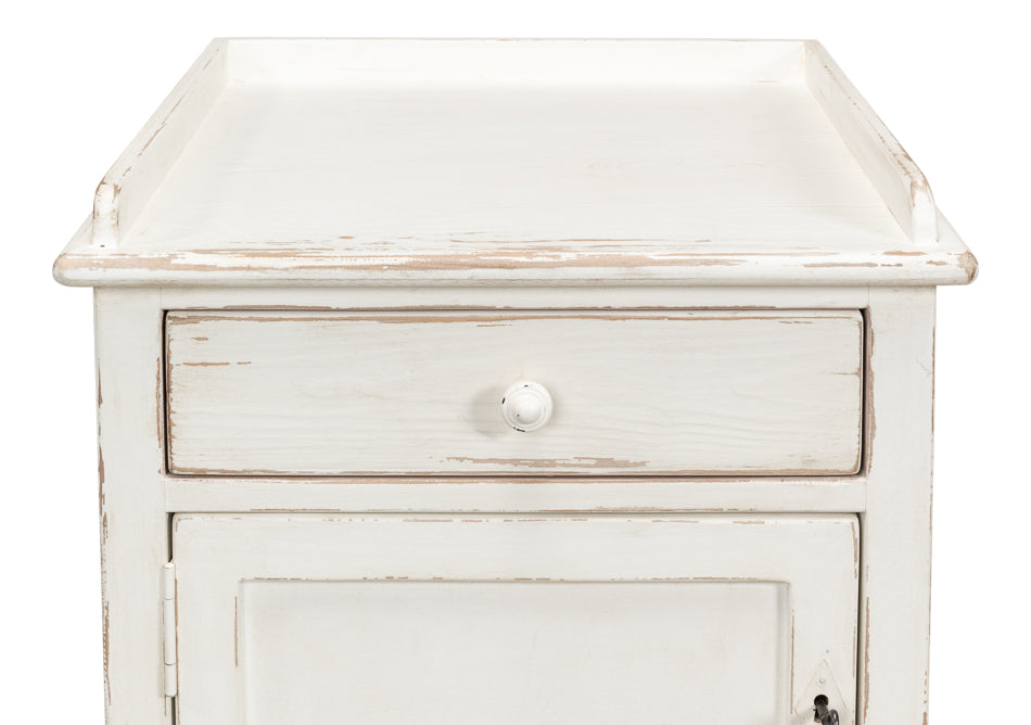 American Home Furniture | Sarreid - Rose Side Table - Left - White